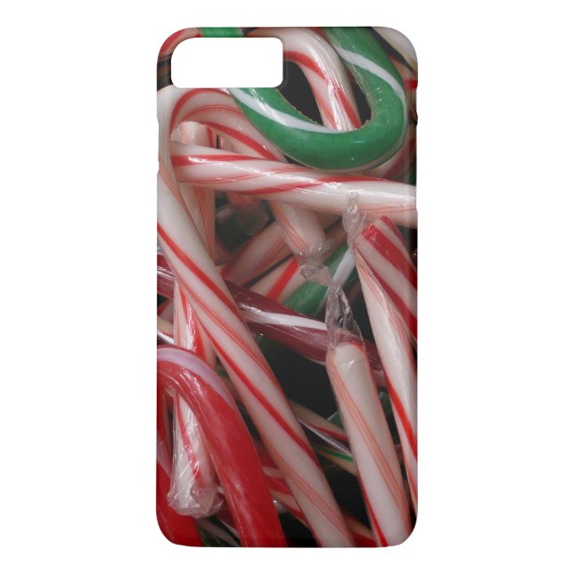 Capa Para iPhone, Case-Mate Candy Canas Natal Feriado Branco Verde e Vermelho (Verso)