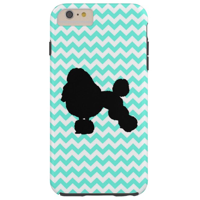 Capa Para iPhone, Case-Mate Caniche com luz - Chevron azul (Verso)