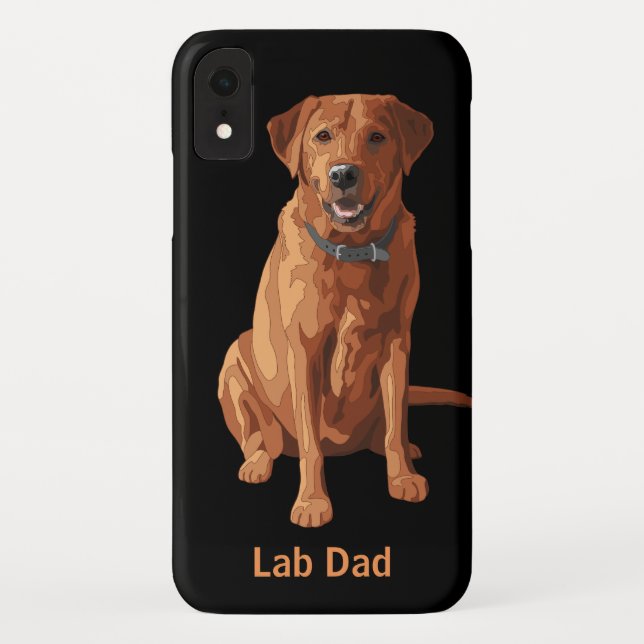 Capa Para iPhone, Case-Mate Cão amarelo vermelho do Fox labrador retriever do (Verso)