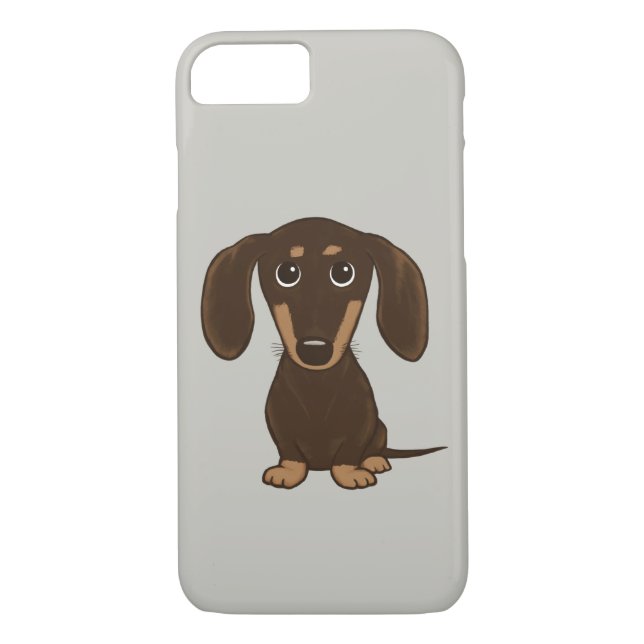 Capa Para iPhone, Case-Mate Cão bonito do Wiener dos desenhos animados do (Verso)