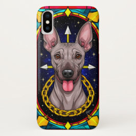 Capa Para iPhone Da Case-Mate Cão de Vidro Arrejado Engraçado com Fundo Estrelad