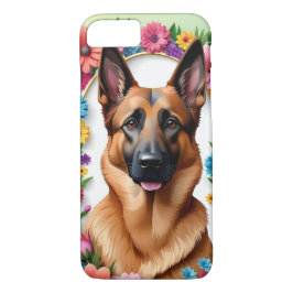 Capa iPhone 8/ 7 Cão German shepherd bem ilustrado