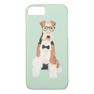Capa iPhone 8/ 7 Cão legal do fio do Fox Terrier do hipster para