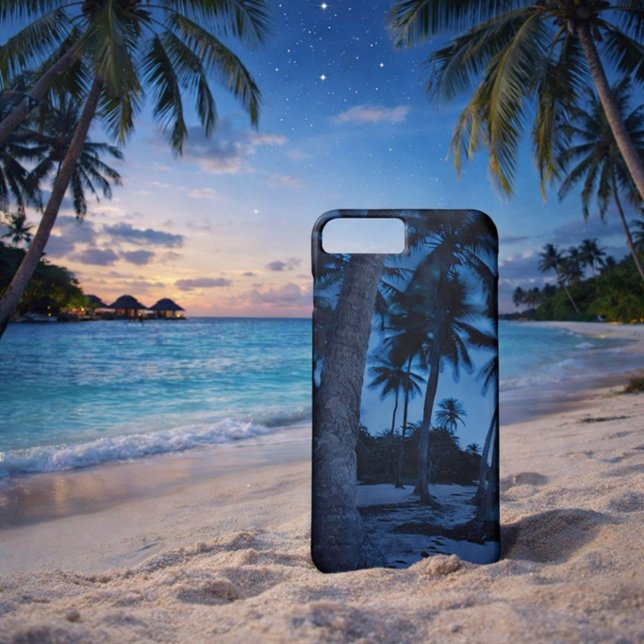 Capa Para iPhone, Case-Mate Capa de telefone Tropical Night Palm Beach  ("For dreamers who find peace under the palms")
