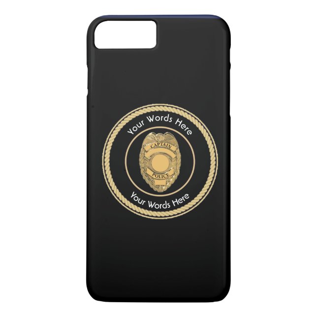 Capa Para iPhone, Case-Mate Capitão Crachá da Polícia Universal (Verso)