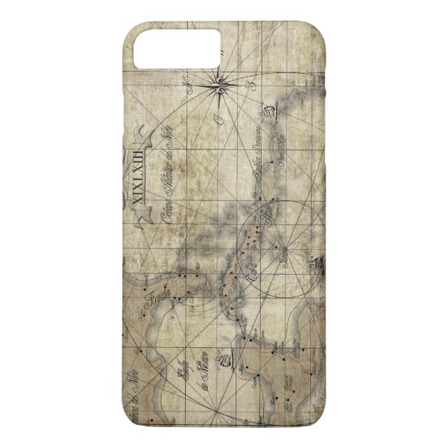 Capa Para iPhone, Case-Mate Caribe - mapa antigo (Verso)