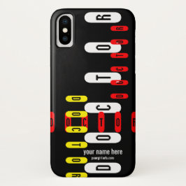 CAPA PARA iPhone DA Case-Mate CARREIRA: MÉDICO EM TIPO VERMELHO, AMARELO, BRANCO