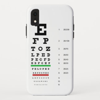 Capa Para iPhone XR Carta de olho de Snellen