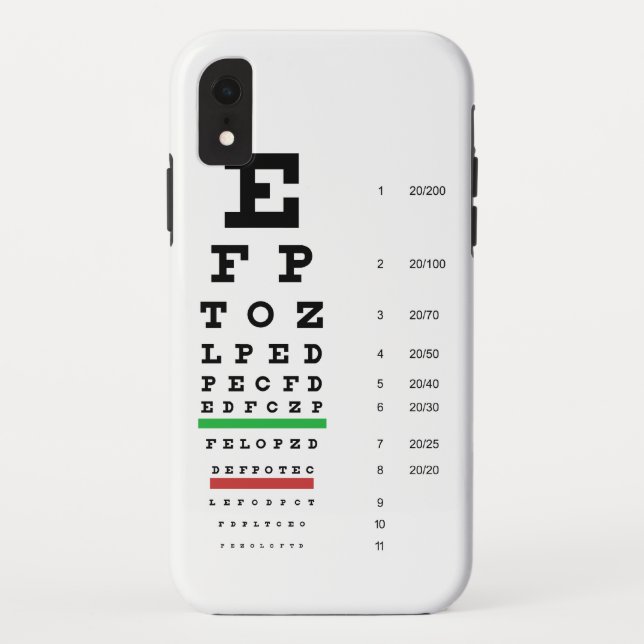 Capa Para iPhone, Case-Mate Carta de olho de Snellen (Verso)