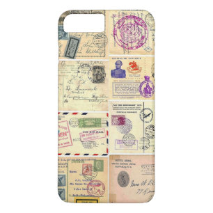 Capa Para iPhone Da Case-Mate Cartão das viagens vintage