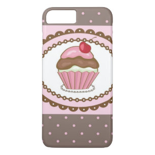 Capa iPhone 8 Plus/7 Plus Cartão de aniversário com cupcake
