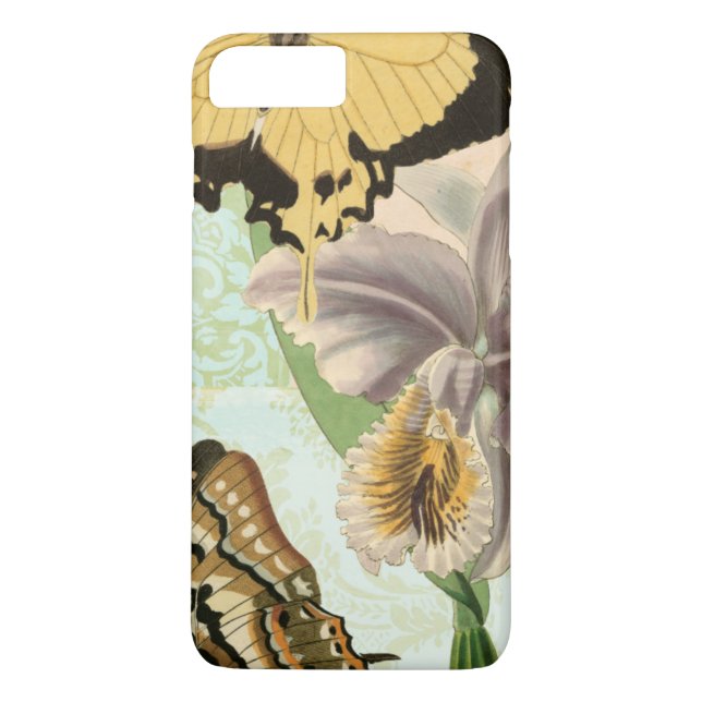 Capa Para iPhone, Case-Mate Cartão-postal com borboletas e flores (Verso)