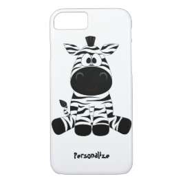 Capa iPhone 8/ 7 Cartografia para Bebê-Zebra Bonita e Engraçada Per