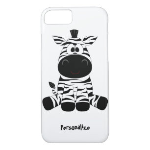 Capa iPhone 8/ 7 Cartografia para Bebê-Zebra Bonita e Engraçada Per