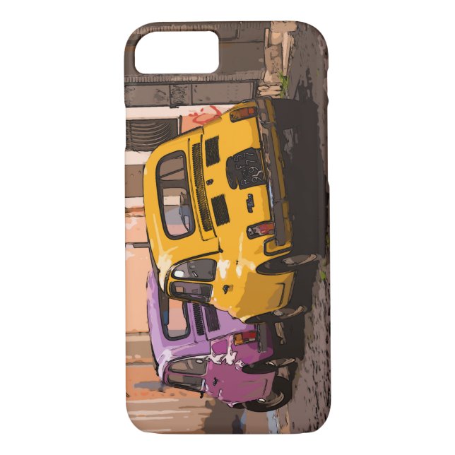 Capa Para iPhone, Case-Mate Cartoon Classic italian Fiat 500 car Roma Itália (Verso)