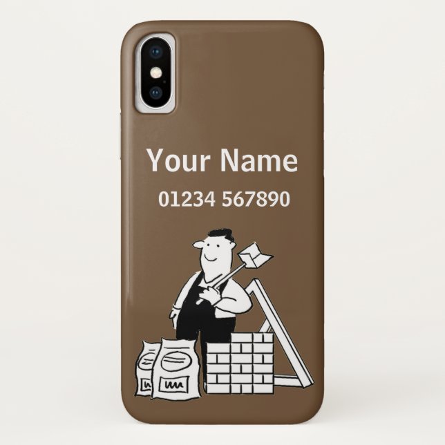 Capa Para iPhone, Case-Mate Cartoon de Tema do Builder (Verso)