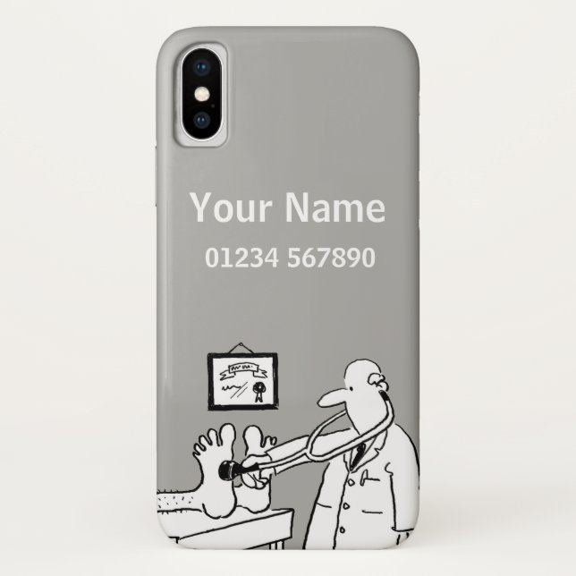 Capa Para iPhone, Case-Mate Cartoon de Tema Médico (Verso)