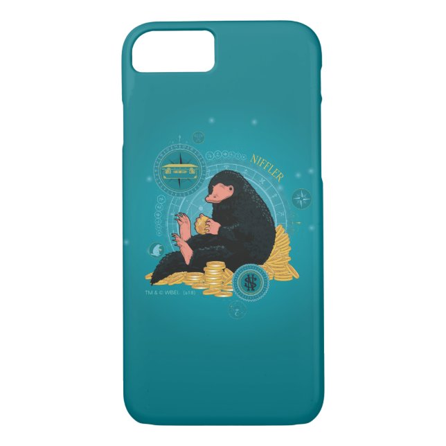 Capa Para iPhone, Case-Mate Cartoon NIFFLER™ com moedas Douradas (Verso)