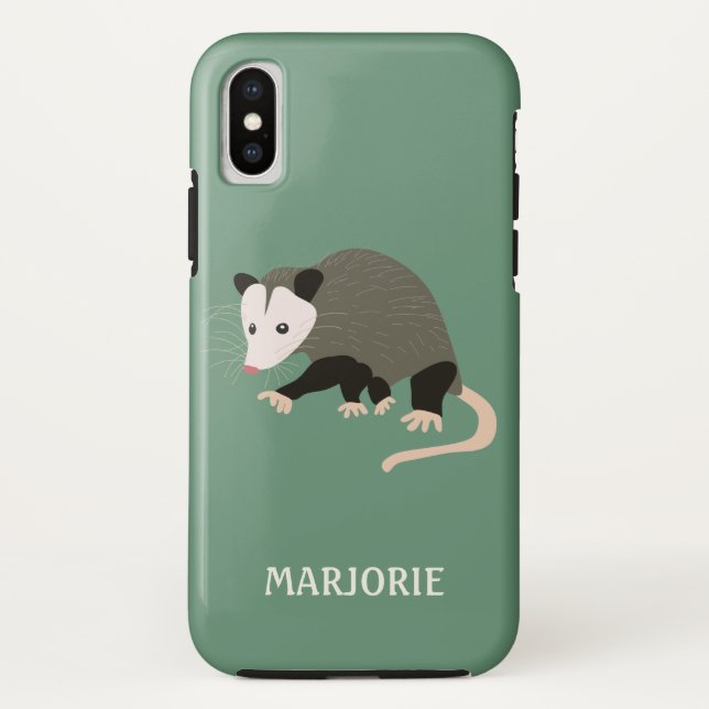Capa Para iPhone, Case-Mate Cartoon verde-claro personalizado Possum (Verso)