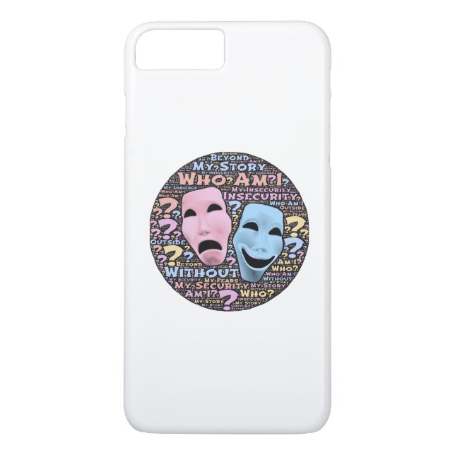 Capa Para iPhone, Case-Mate Cartoons de máscaras felizes e tristes (Verso)