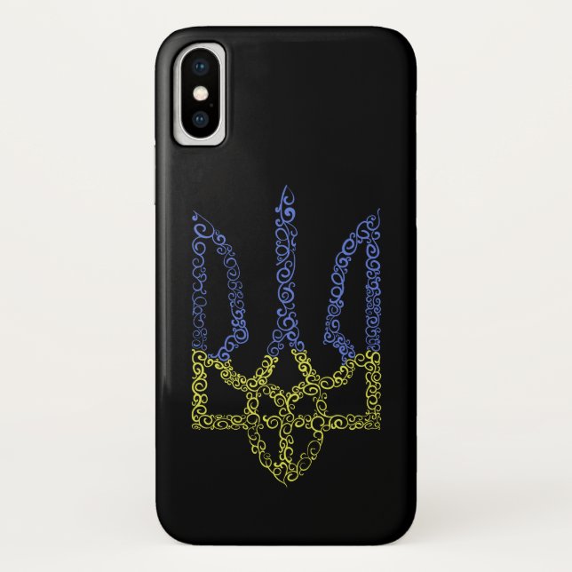 Capa Para iPhone, Case-Mate Casaco da Ucrânia do modelo espiral tridente de ar (Verso)
