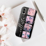 Capa Para iPhone Da Case-Mate Casal de Nome Monograma Manuscrito Personalizado 4<br><div class="desc">Este caso romântico, legal e moderno é perfeito para qualquer um que queira carregar seu ente querido com eles. Ele apresenta quatro fotos personalizáveis. Por cima das fotos estão quadros retorcidos brancos para um toque exclusivo e contemporâneo. Ele também exibe um lugar para um nome de monograma em cima de...</div>