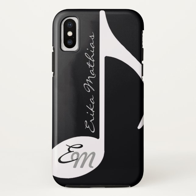 Capa Para iPhone, Case-Mate casemato de notas de música com nome (Verso)