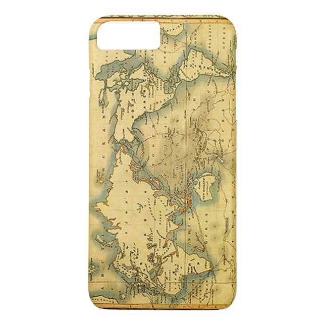 Capa Para iPhone, Case-Mate Caso antigo Mapa Mundial iPhone 7 Plus (Verso)