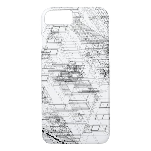 Capa Para iPhone, Case-Mate Caso arquitectónico do iPhone 7 do quadro do fio (Verso)