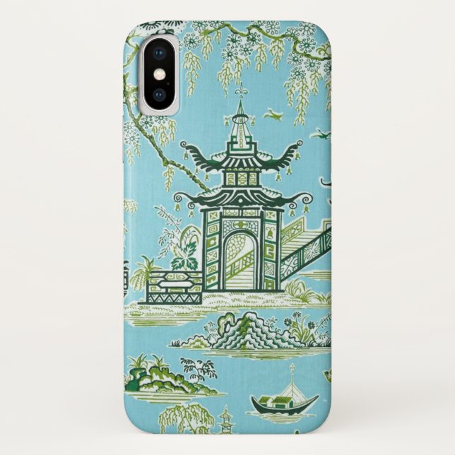 Capa Para iPhone, Case-Mate Caso asiático calmo do iphone X do jardim (Verso)