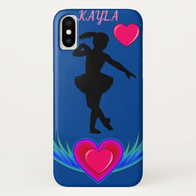 Capa Para iPhone, Case-Mate Caso Ballerina Apple IPhone X. Nome personalizado. (Verso)