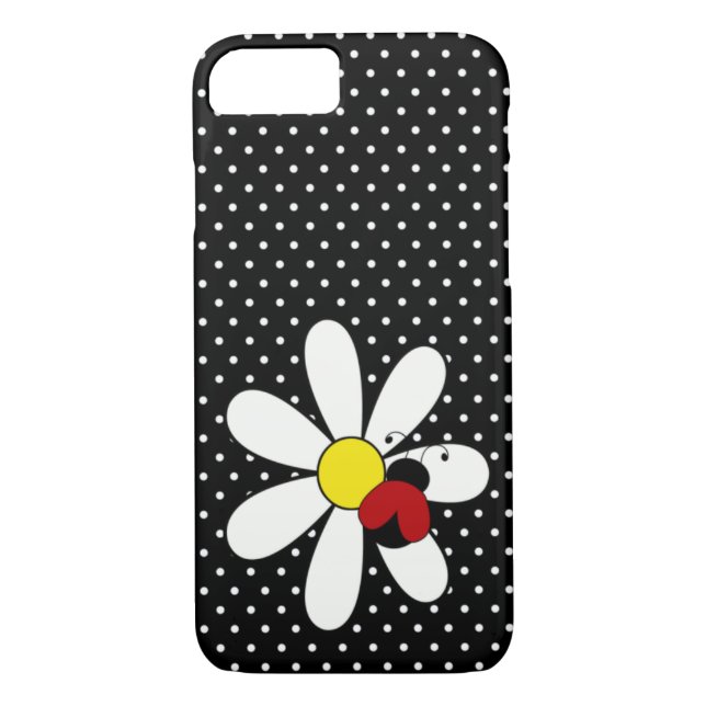 Capa Para iPhone, Case-Mate Caso bonito do iPhone 7 da margarida do joaninha (Verso)