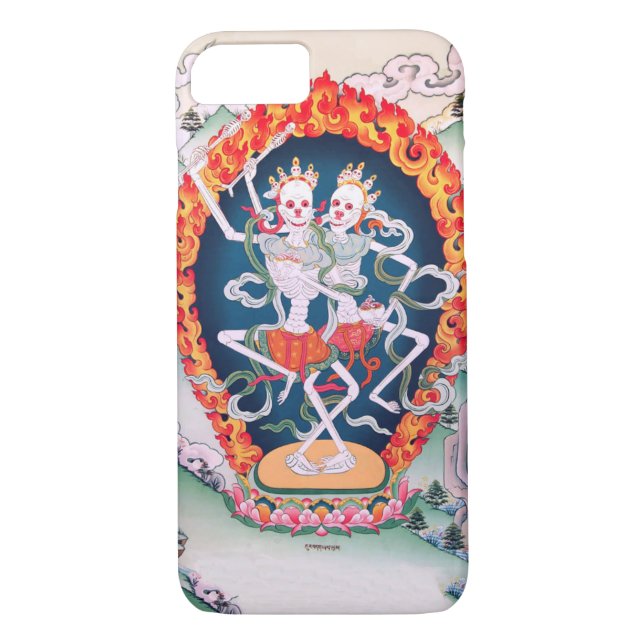 Capa Para iPhone, Case-Mate Caso budista tibetano do iPhone 7 da arte (Verso)