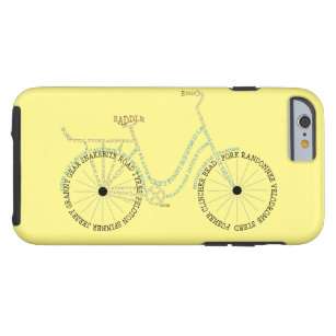 Capa Tough Para iPhone 6 Caso de bicicleta de bicicleta de tipografia iPhon