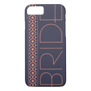 Capa Para iPhone Da Case-Mate Caso de casamento de marinho azul e coral iPhone 8