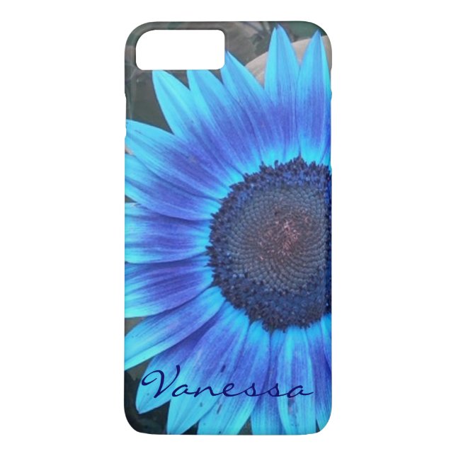 Capa Para iPhone, Case-Mate Caso de girassol azul *personalize* (Verso)