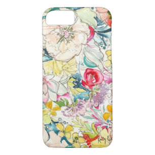 Capa Para iPhone Da Case-Mate Caso de néon do iPhone 7 da flor da aguarela
