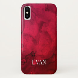 Capa Para iPhone Da Case-Mate Caso do Apple iPhone X do Red Watercolor Mashup