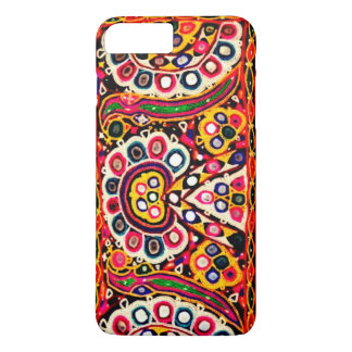 Capa iPhone 8 Plus/7 Plus Caso do design do bordado do trabalho do espelho