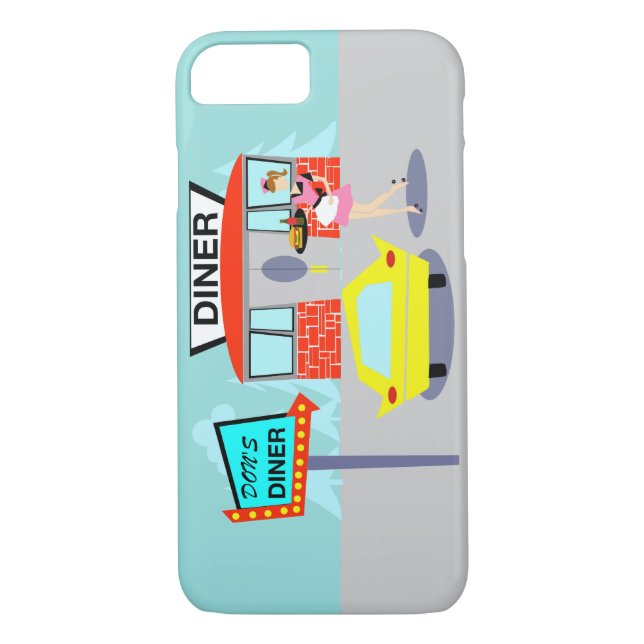 Capa Para iPhone, Case-Mate Caso do Diner iPhone 7 do século 50 (Verso)
