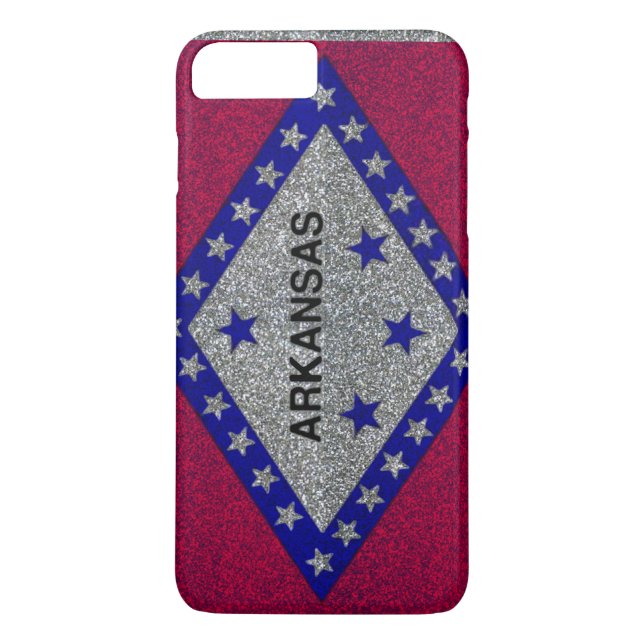 Capa Para iPhone, Case-Mate Caso do Glitter Arkansas flag iPhone 7 (Verso)