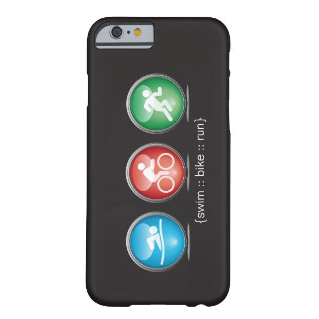 Capa Para iPhone, Case-Mate Caso do iPhone 6 do Natação-Bicicleta-Run do (Verso)