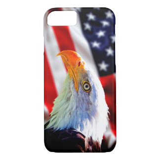 Capa iPhone 8/ 7 caso do iPhone 7 - águia americana na bandeira