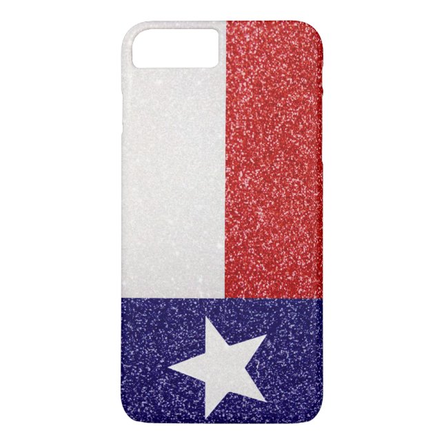 Capa Para iPhone, Case-Mate Caso do iPhone 7 com bandeira do Texas Glitter (Verso)