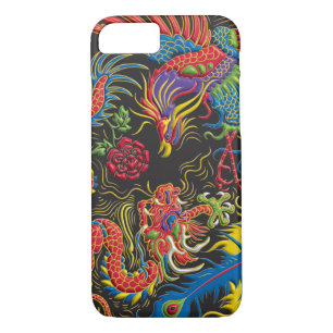 Capa Para iPhone Da Case-Mate Caso do iPhone 7 de Yin Yang Phoenix e de dragão