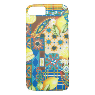Capa Para iPhone Da Case-Mate Caso do iPhone 7 dos limões & dos azulejos