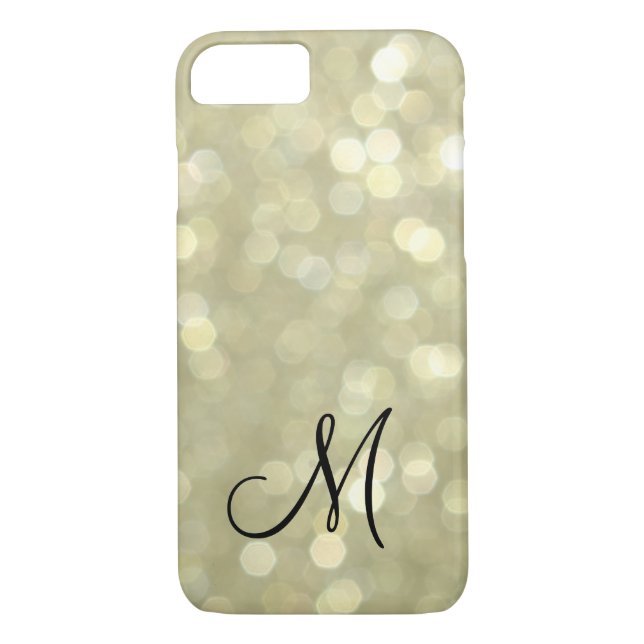 Capa Para iPhone, Case-Mate Caso do iPhone 7 Dourado monograma (Verso)
