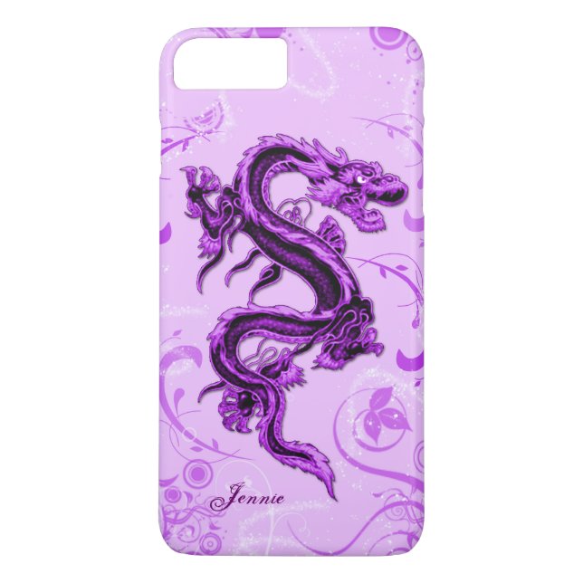 Capa Para iPhone, Case-Mate Caso do iPhone 7 Plus Personalizado do Dragão Roxo (Verso)