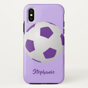 Capa Para iPhone X caso do iPhone X, bola de futebol, roxo,