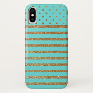 Capa Para iPhone Da Case-Mate Caso do iPhone X do brilho do falso de turquesa e